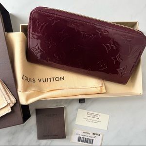 Louis Vuitton Vernis Zippy Wallet - Rouge Fauviste (Red/Burgundy)